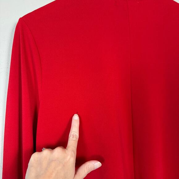 Lauren Ralph Lauren Womens Size XL Deed Red Long Sleeve Popover Top Keyhole Neck - Picture 6 of 11